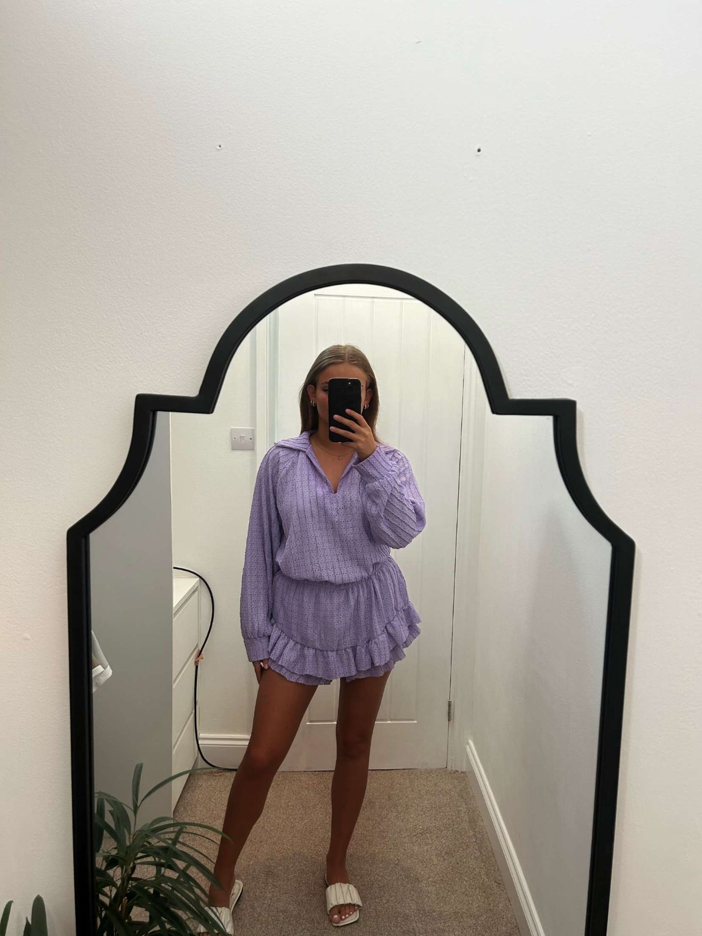 Blouse Short Set - Lilac